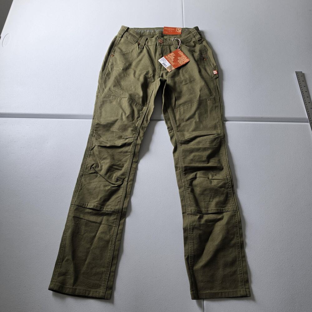 Dovetail Workwear Go To Pants Womens 4 Green Cargo Twill Stretch Utility Work